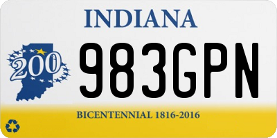 IN license plate 983GPN