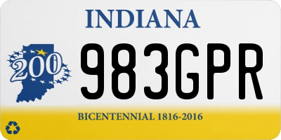 IN license plate 983GPR