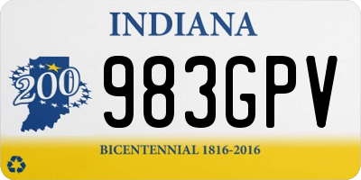 IN license plate 983GPV