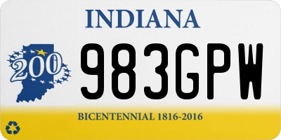 IN license plate 983GPW