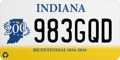 IN license plate 983GQD