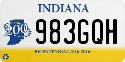 IN license plate 983GQH