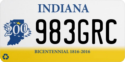 IN license plate 983GRC