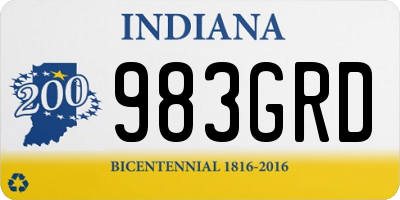 IN license plate 983GRD