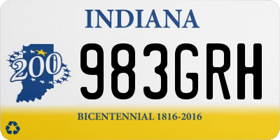 IN license plate 983GRH