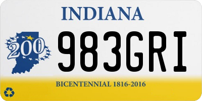 IN license plate 983GRI