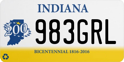 IN license plate 983GRL