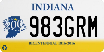 IN license plate 983GRM