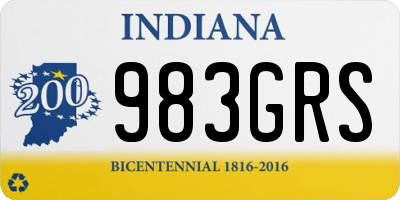 IN license plate 983GRS