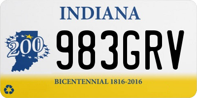 IN license plate 983GRV
