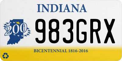 IN license plate 983GRX