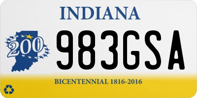 IN license plate 983GSA