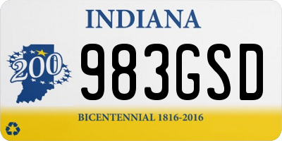 IN license plate 983GSD