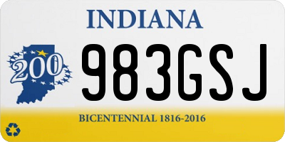 IN license plate 983GSJ