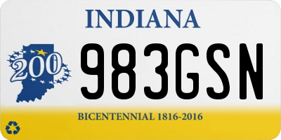 IN license plate 983GSN