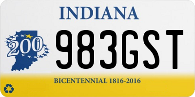 IN license plate 983GST