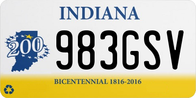 IN license plate 983GSV