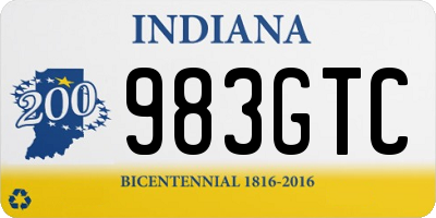 IN license plate 983GTC