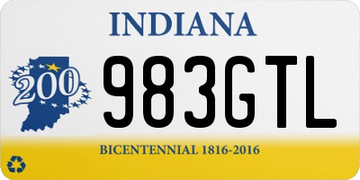 IN license plate 983GTL
