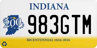 IN license plate 983GTM