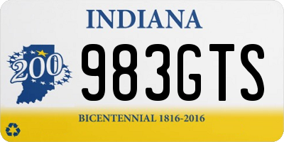 IN license plate 983GTS