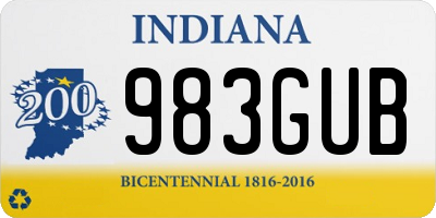 IN license plate 983GUB