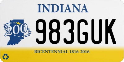 IN license plate 983GUK