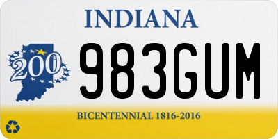 IN license plate 983GUM