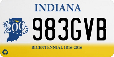 IN license plate 983GVB