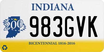 IN license plate 983GVK