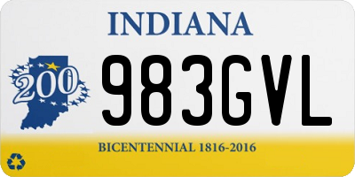 IN license plate 983GVL