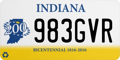 IN license plate 983GVR