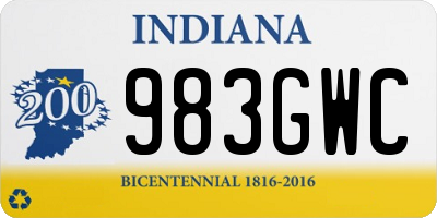 IN license plate 983GWC