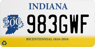 IN license plate 983GWF