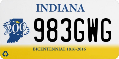 IN license plate 983GWG