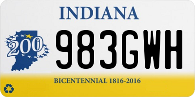 IN license plate 983GWH
