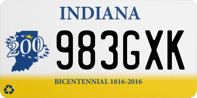 IN license plate 983GXK