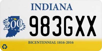 IN license plate 983GXX