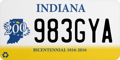 IN license plate 983GYA