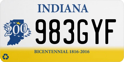IN license plate 983GYF
