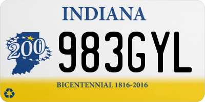 IN license plate 983GYL