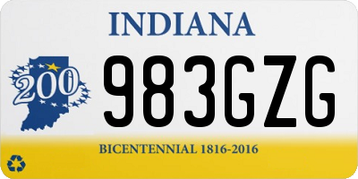 IN license plate 983GZG