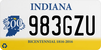 IN license plate 983GZU