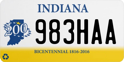 IN license plate 983HAA