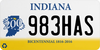 IN license plate 983HAS