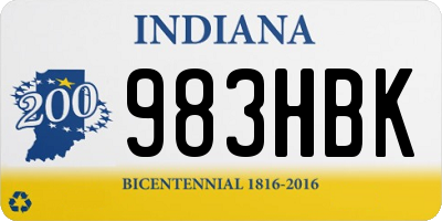 IN license plate 983HBK