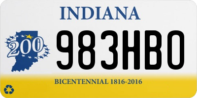 IN license plate 983HBO