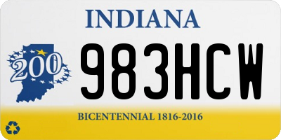 IN license plate 983HCW