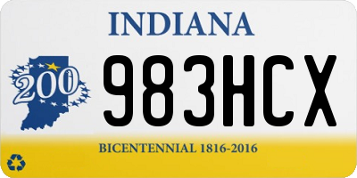 IN license plate 983HCX