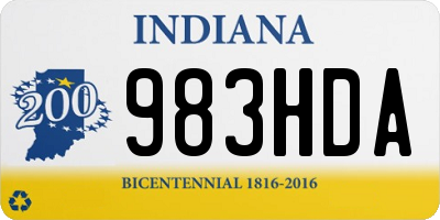 IN license plate 983HDA